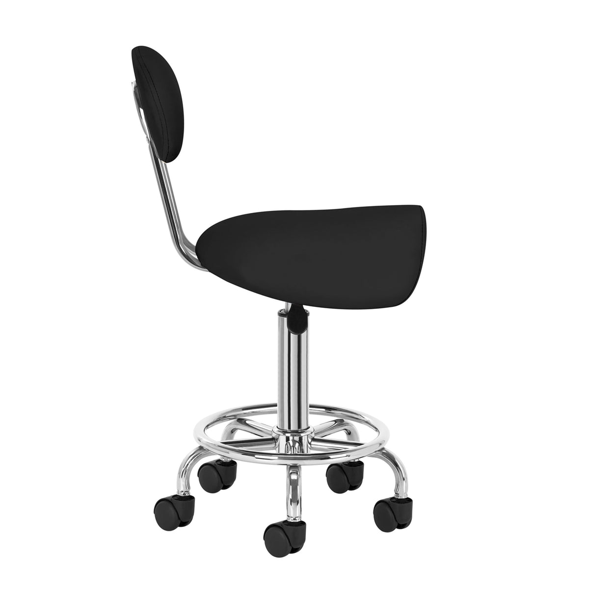 Sgabello 6001 con Rotelle - Nero