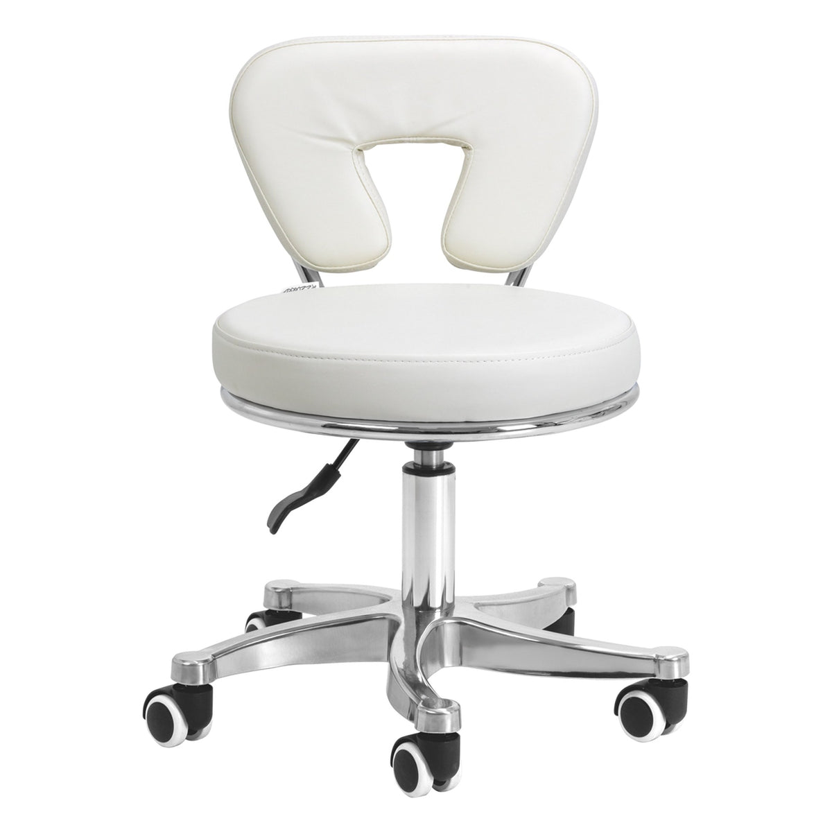 Sgabello 9266 per Pedicure con Rotelle - Bianco