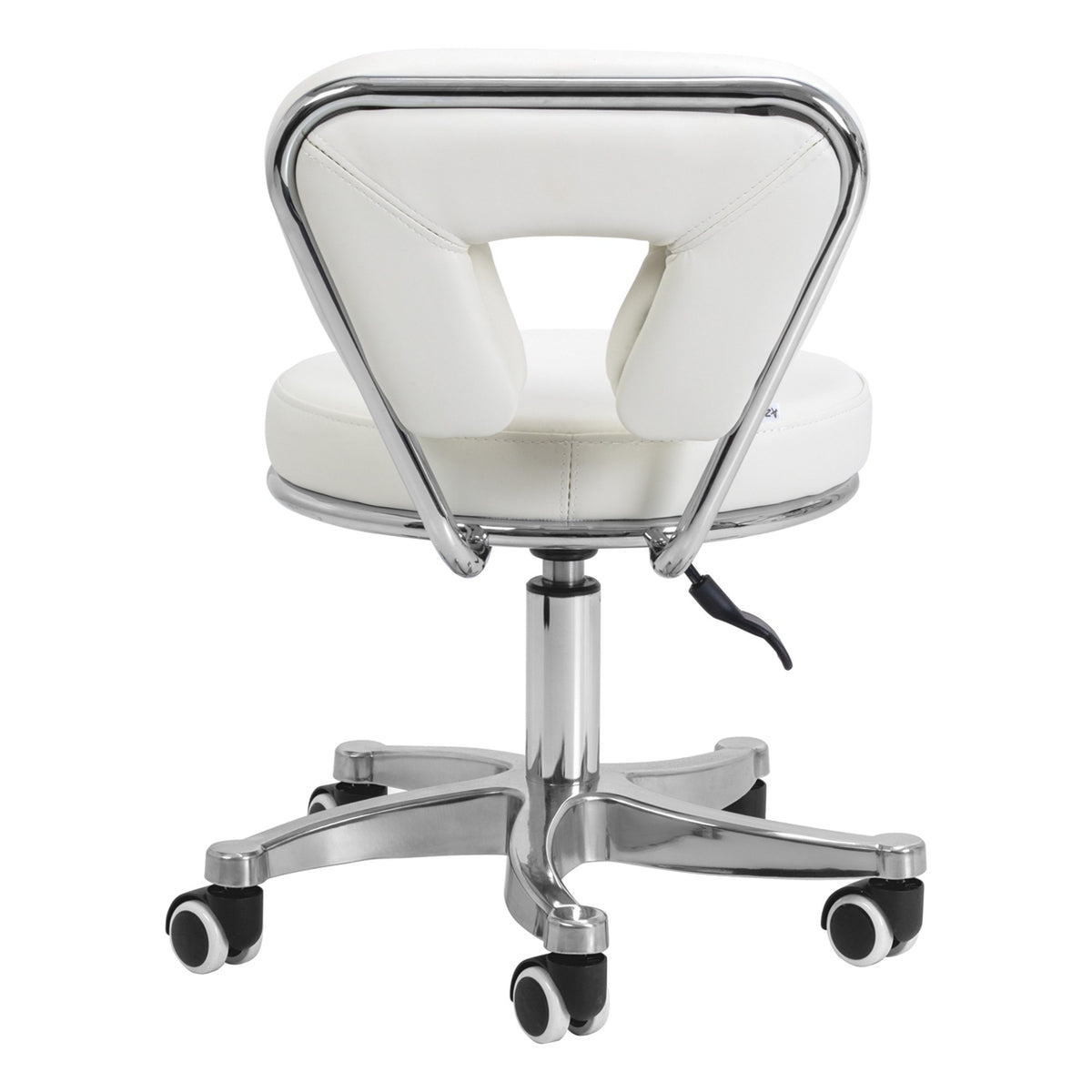 Sgabello 9266 per Pedicure con Rotelle - Bianco