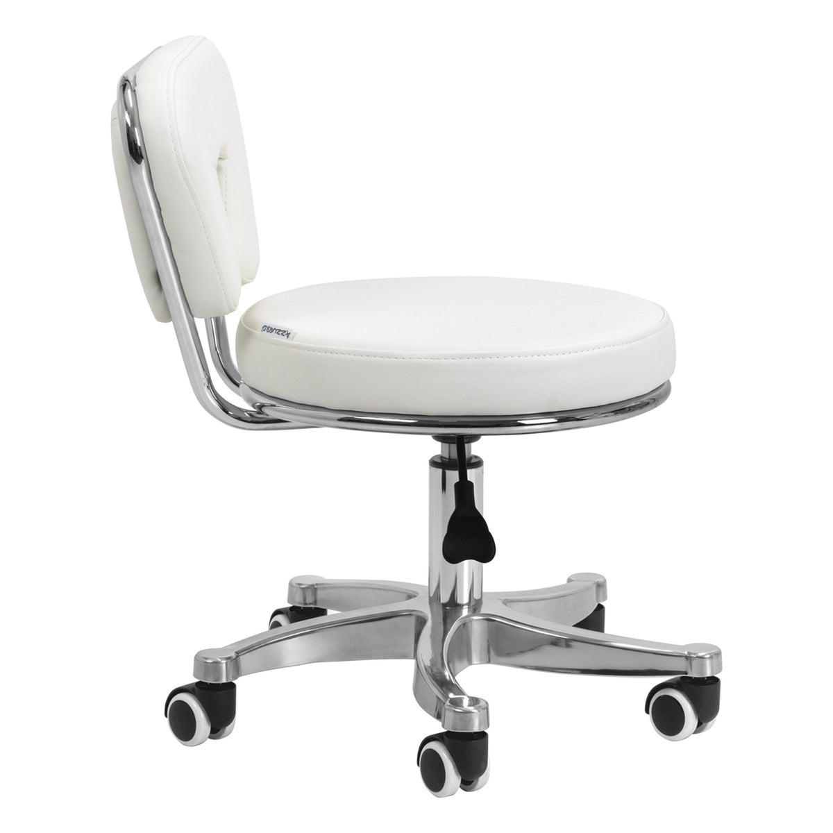 Sgabello 9266 per Pedicure con Rotelle - Bianco