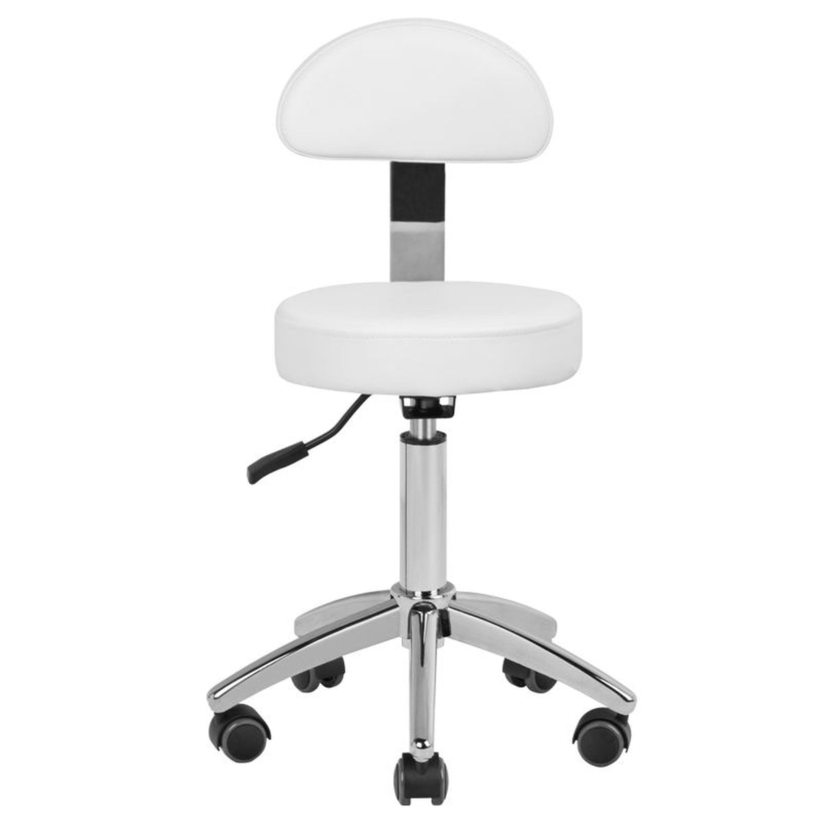 Sgabello AM-304 con Rotelle - Bianco