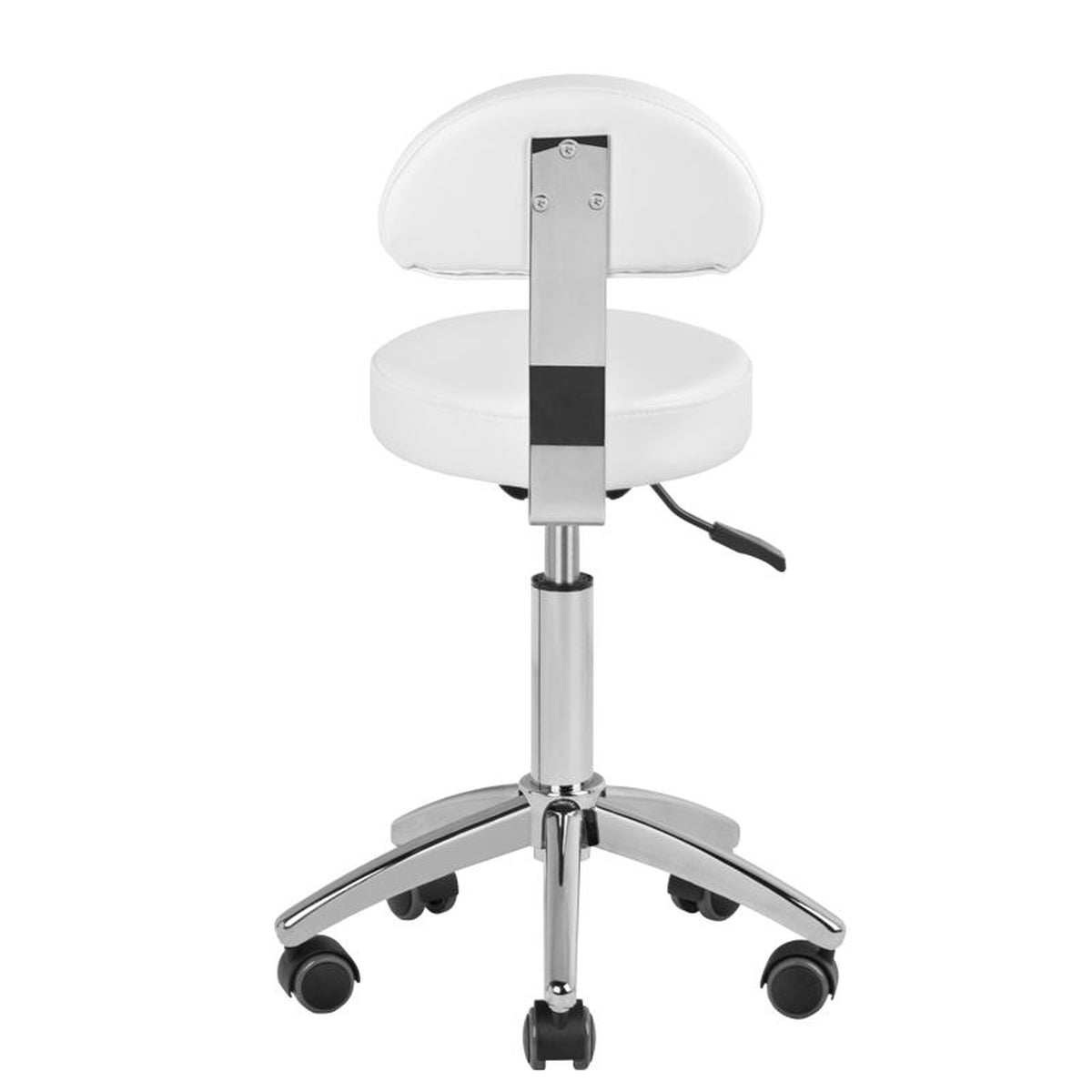 Sgabello AM-304 con Rotelle - Bianco