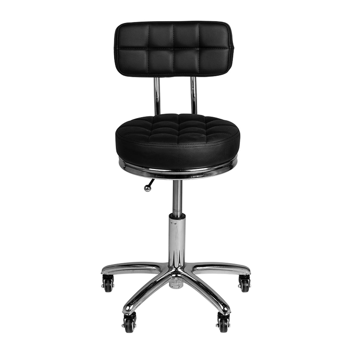 Sgabello AM-877 con Rotelle - Nero
