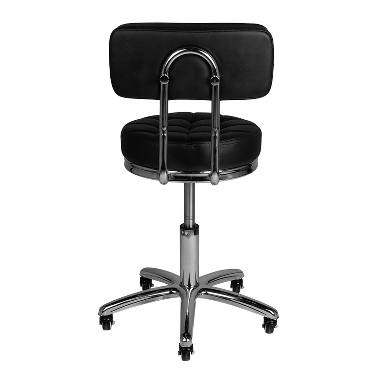 Sgabello AM-877 con Rotelle - Nero