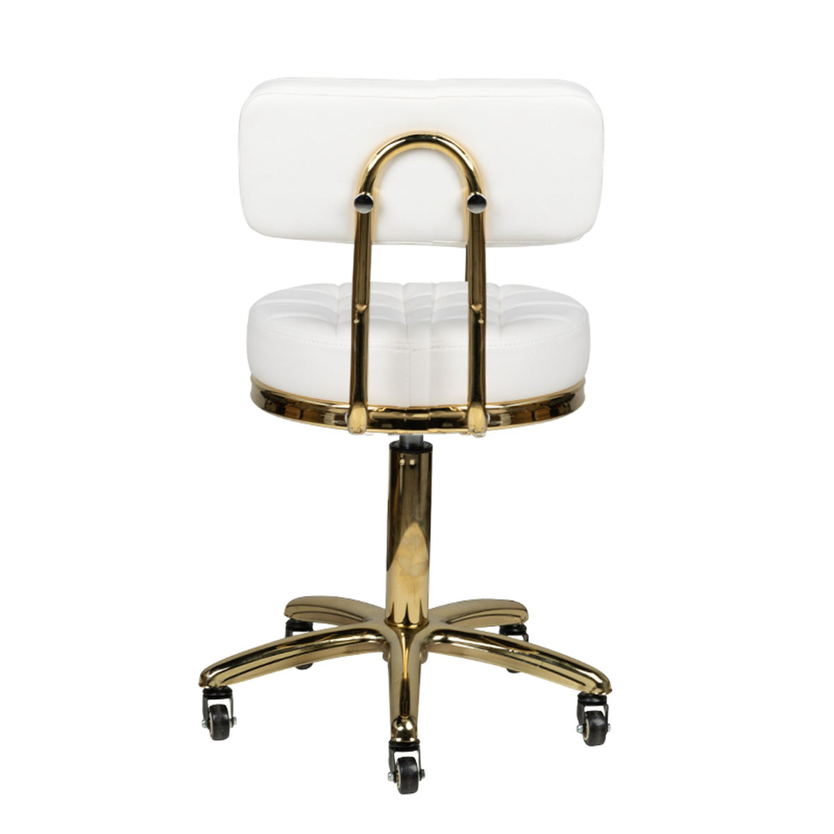 Sgabello AM-961 con Rotelle - Bianco