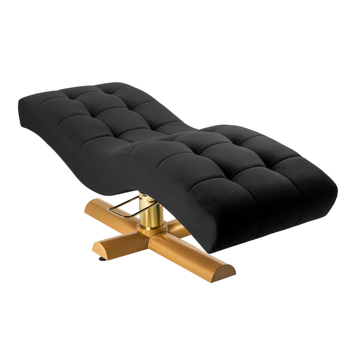 Sillon Poltrona Estetica Corona per Trattamenti e Trucco - Nero Oro