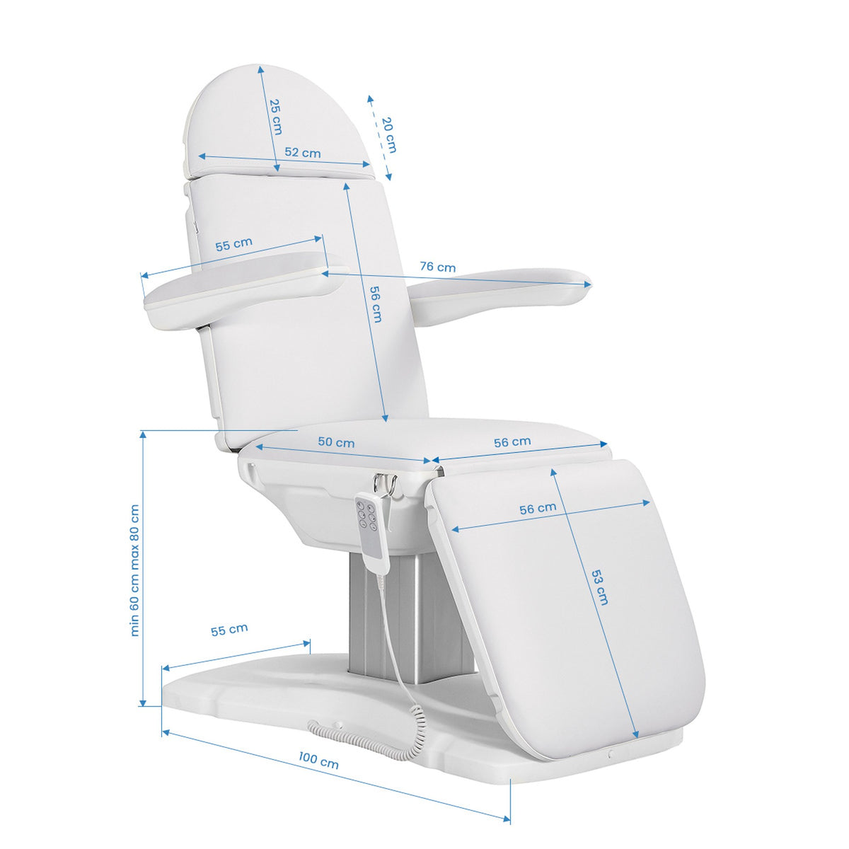 Sillon Poltrona Lettino Elettrica Eclipse 3 - Bianco