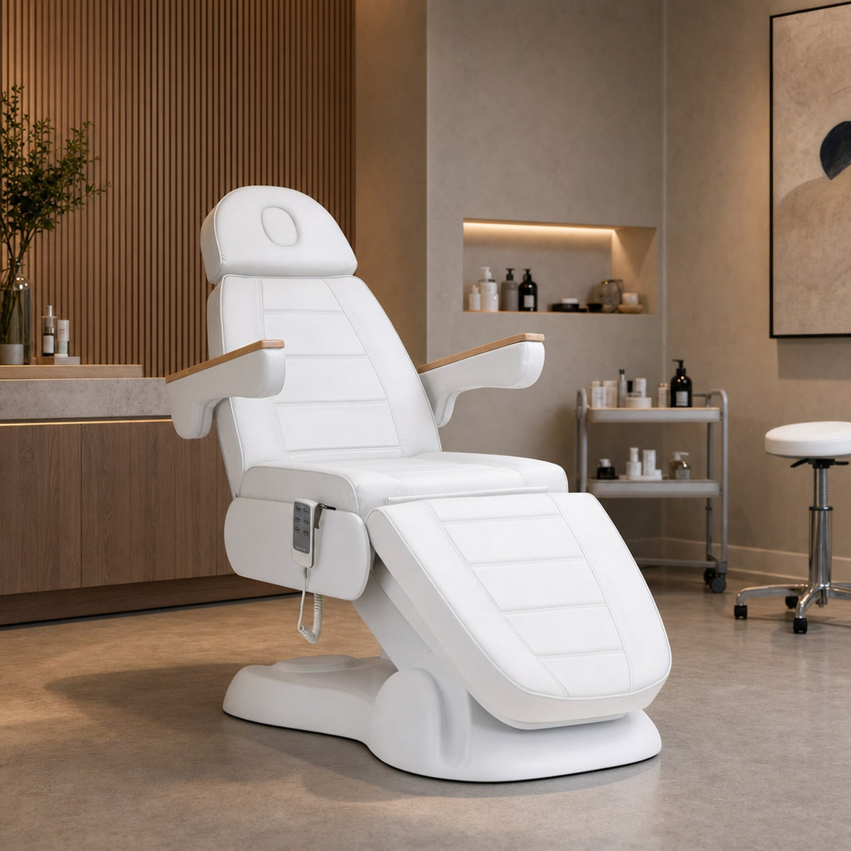 Sillon Poltrona Lettino Elettrica Lux 273B 3 Motori - Bianco