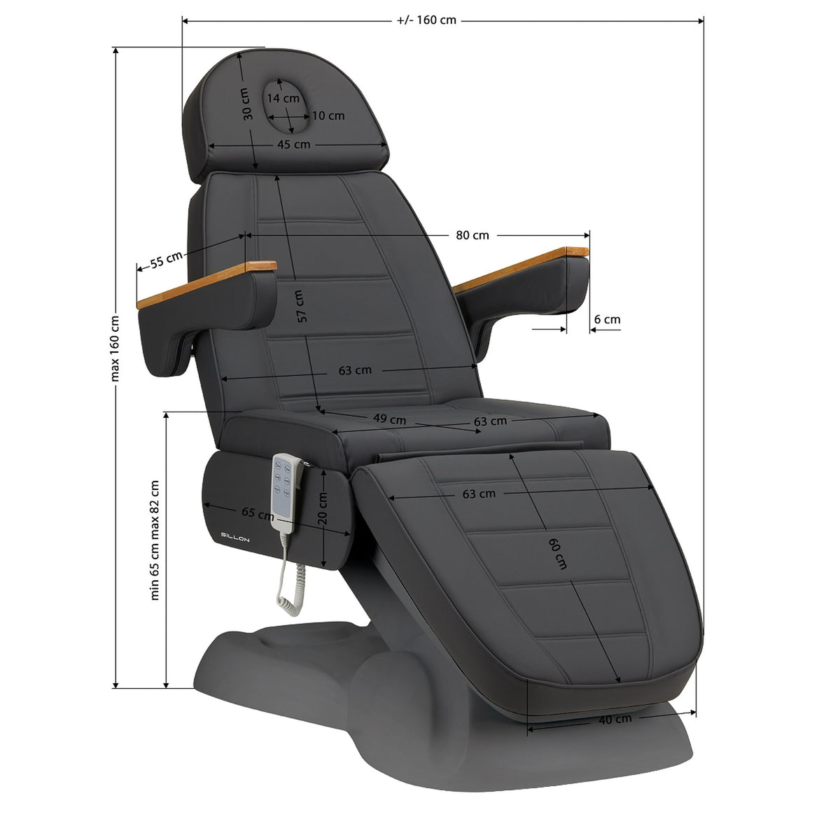 Sillon Poltrona Lettino Elettrica Lux 273B 3 Motori - Grigio