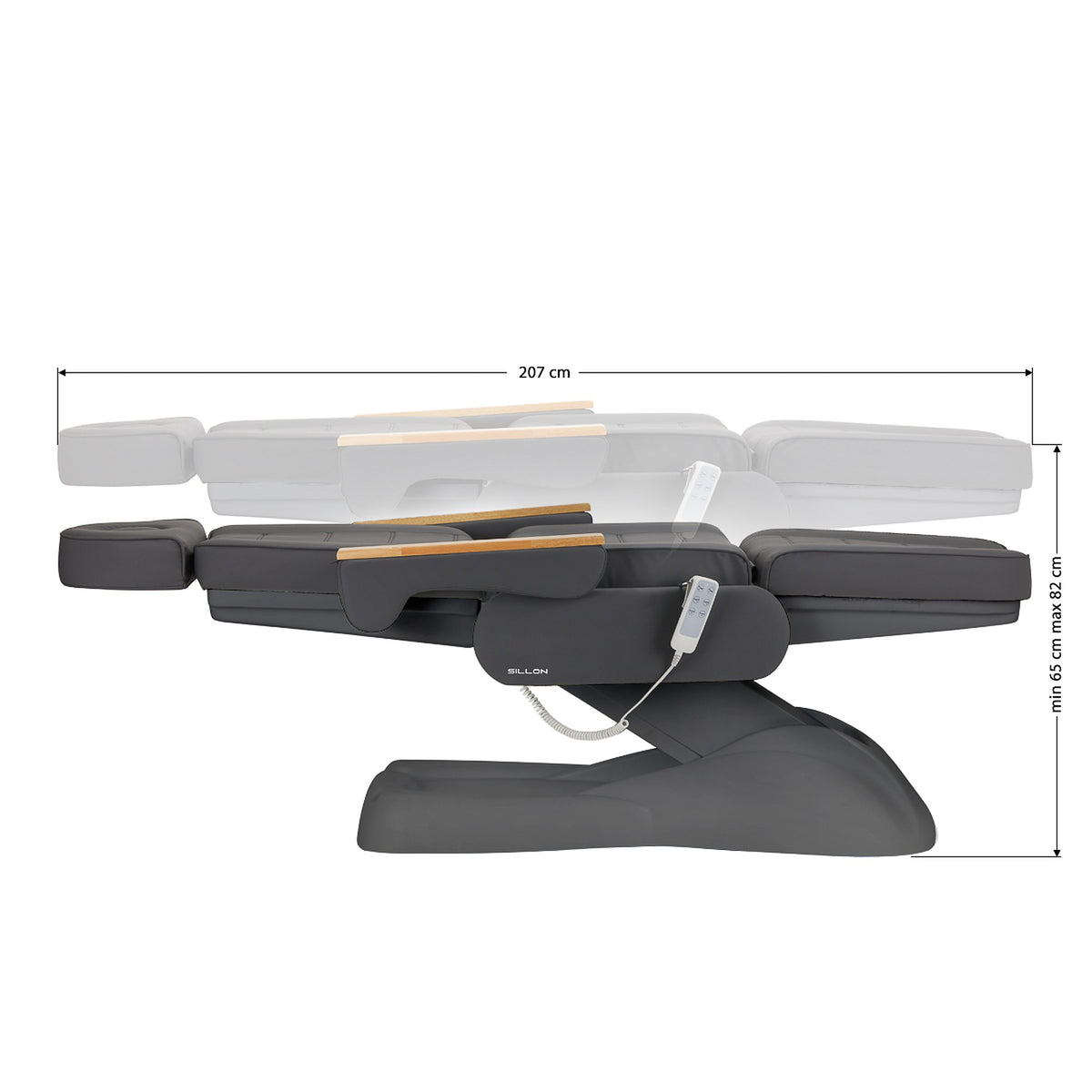 Sillon Poltrona Lettino Elettrica Lux 273B 3 Motori - Grigio
