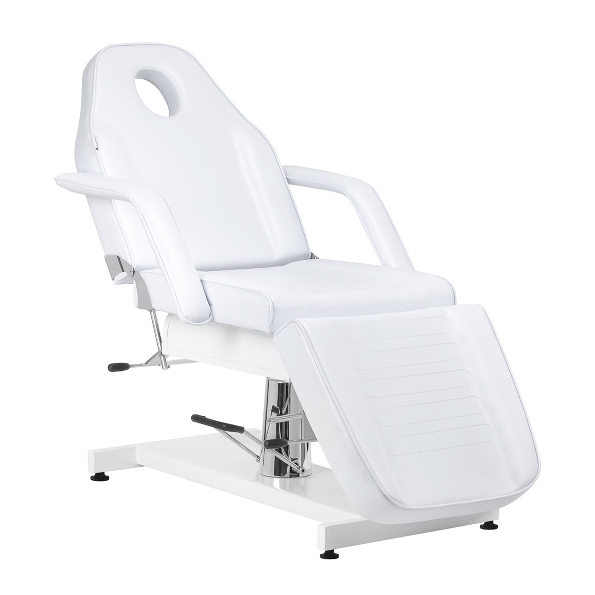 Sillon Poltrona Lettino V2-210 con Pompa Idraulica - Bianco