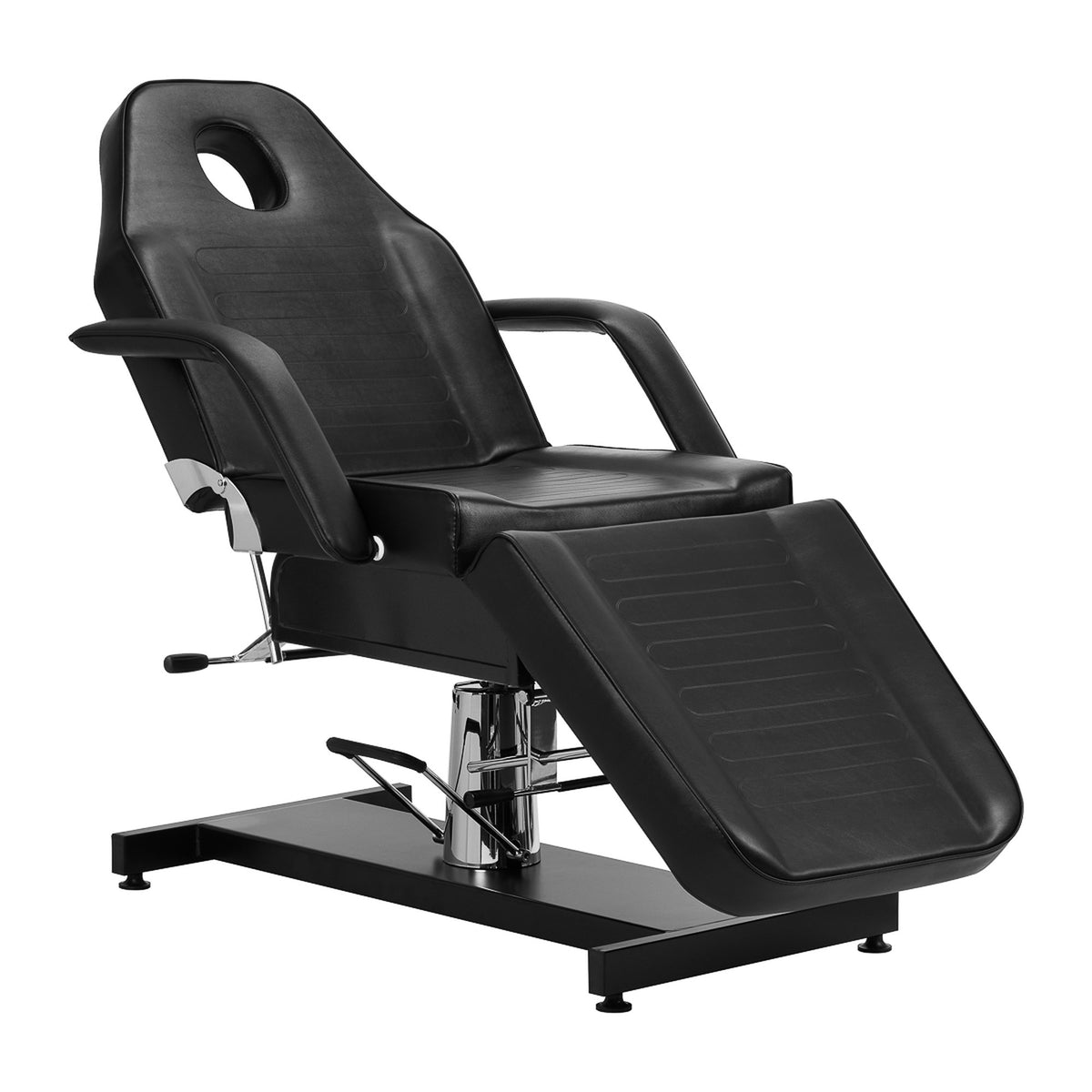 Sillon Poltrona Lettino V2-210 con Pompa Idraulica - Nero