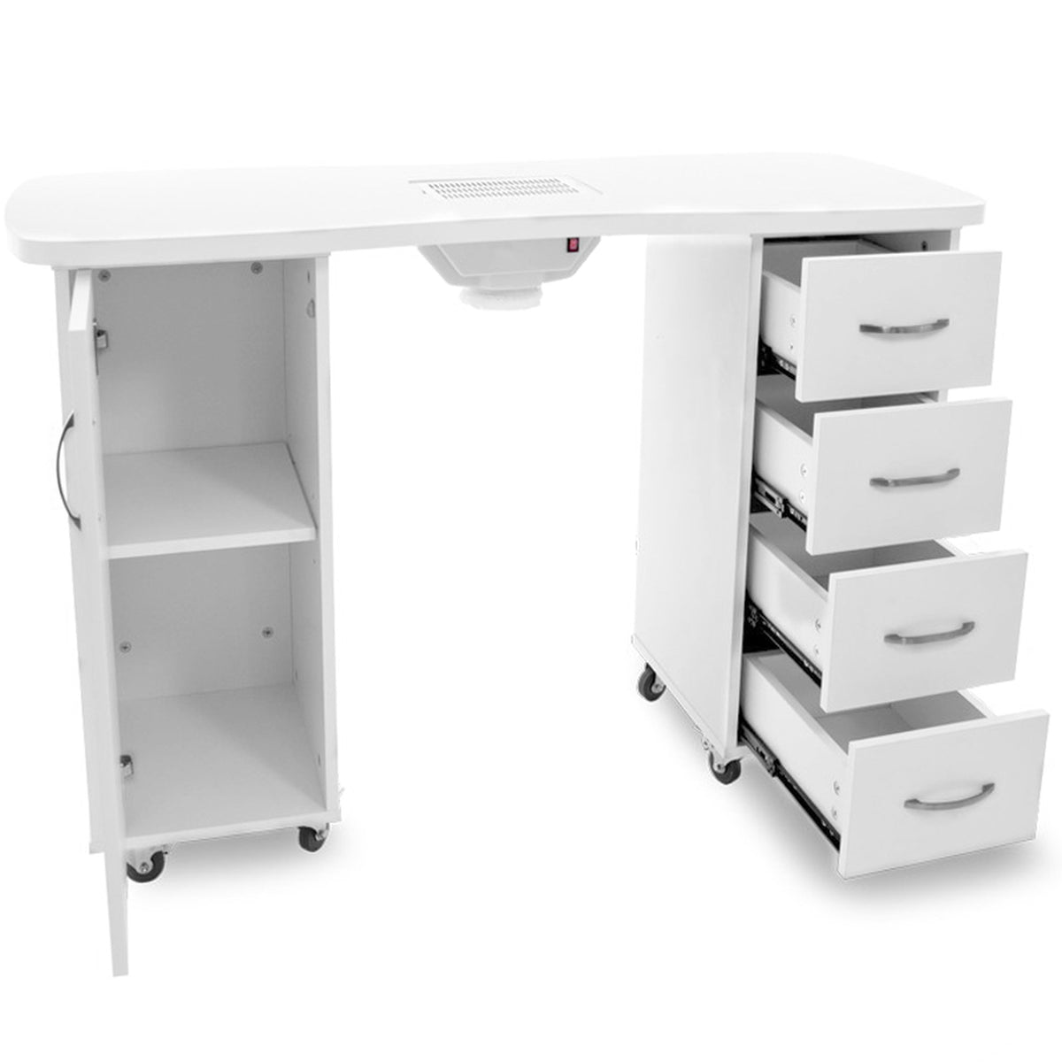 Tavolino Manicure 2027 con Aspiratore - Bianco