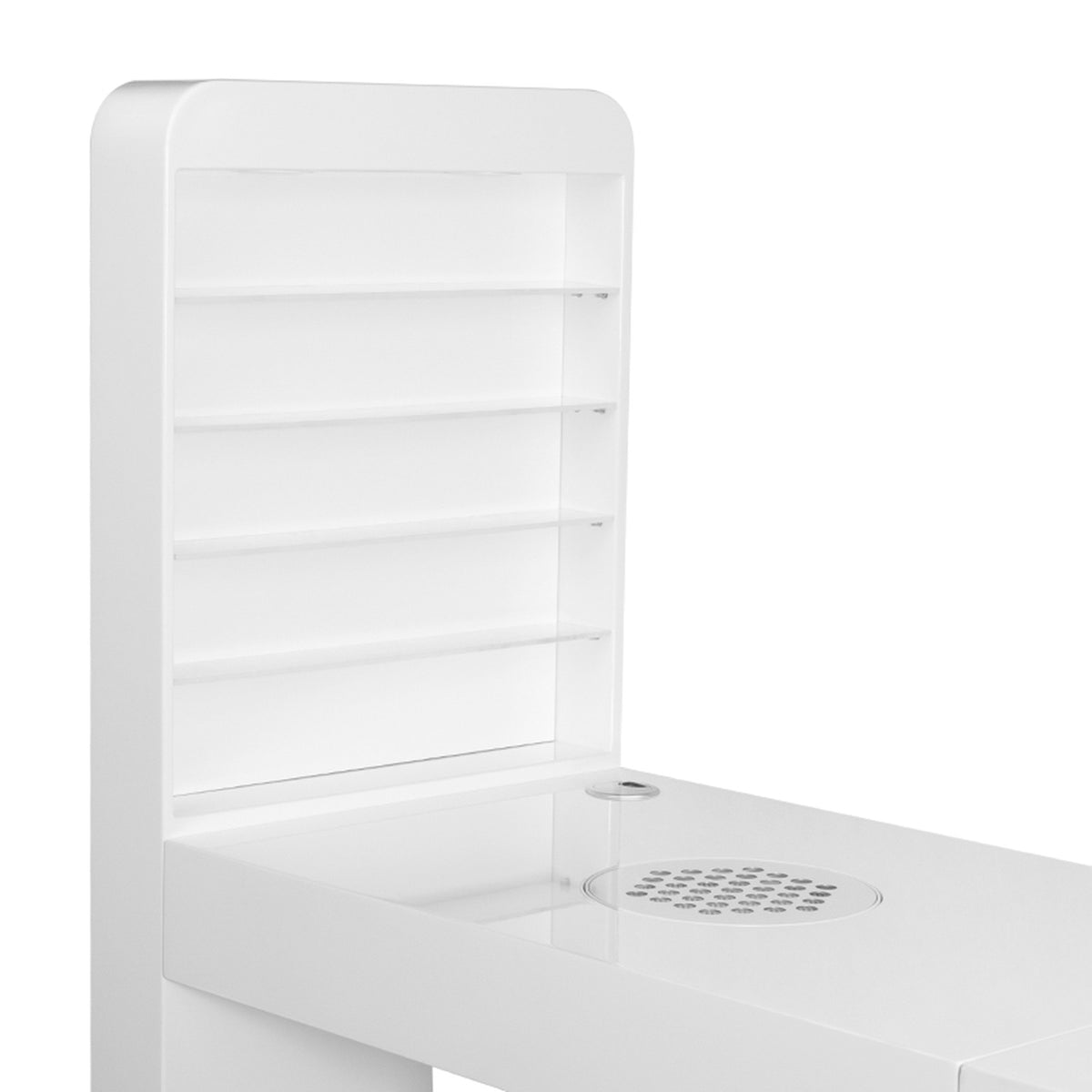 Tavolino Manicure 310 con Aspiratore e Cassettiera Destra - Bianco