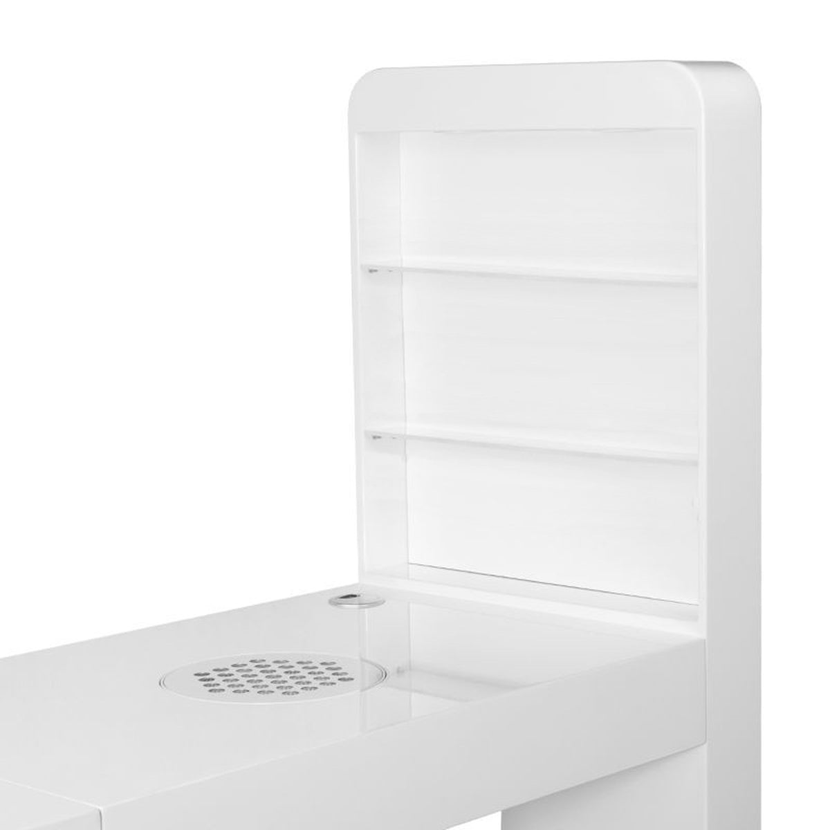 Tavolino Manicure 310 con Aspiratore e Cassettiera Sinistra - Bianco