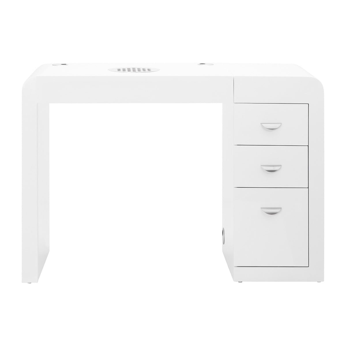 Tavolino Manicure 312 con Aspiratore e Cassettiera Sinistra - Bianco